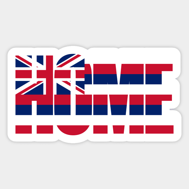 Hawaii Home - State Flag Sticker by DonDota